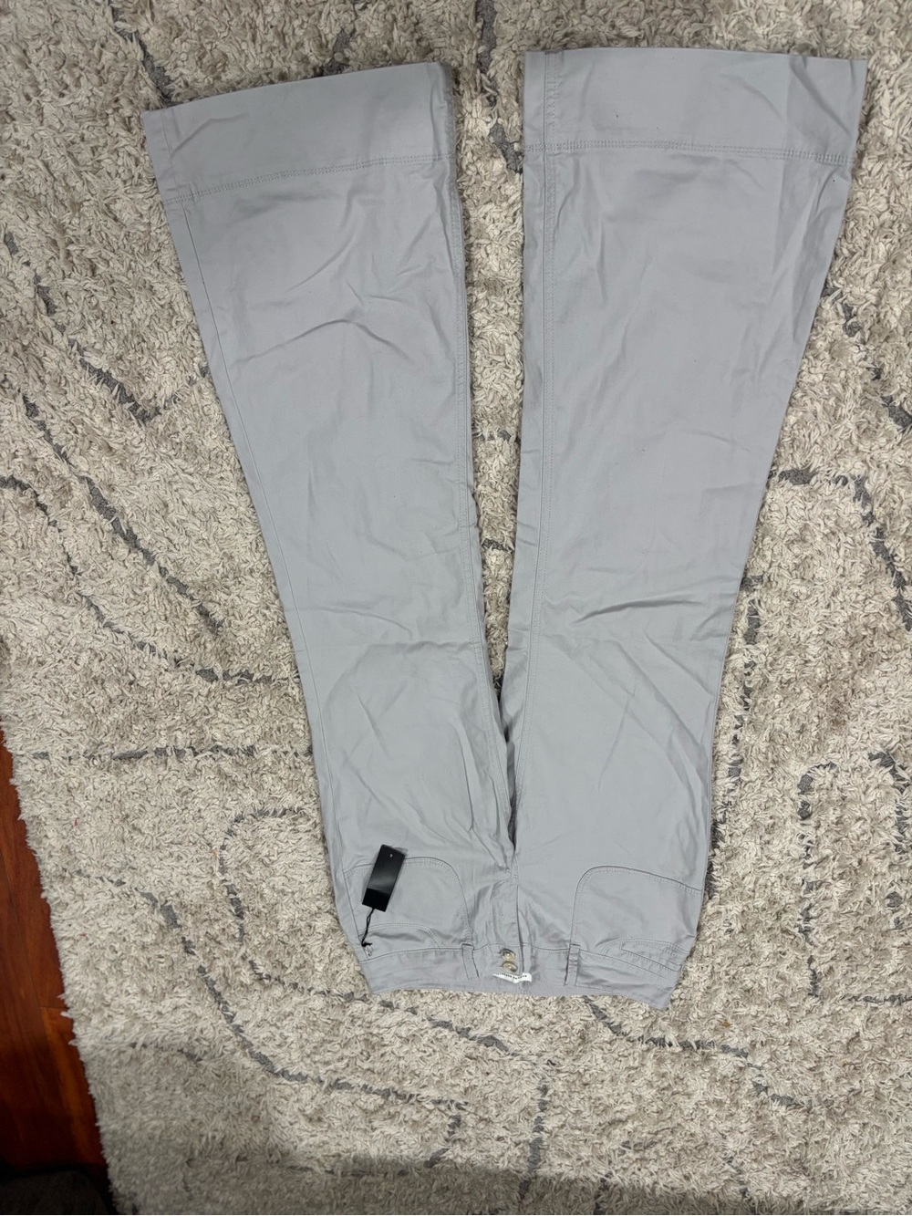 Banana Republic Men's Light Gray Wide-Leg Chinos